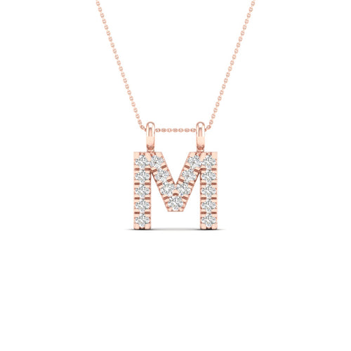 "M" Initial Lab Grown Fashion Pendant