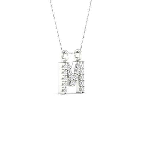 "M" Initial Lab Grown Fashion Pendant
