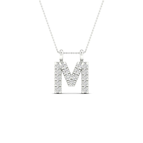 "M" Initial Lab Grown Fashion Pendant