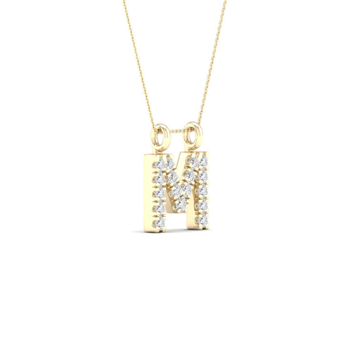 "M" Initial Lab Grown Fashion Pendant