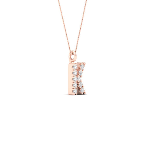 "K" Initial Lab Grown Fashion Pendant