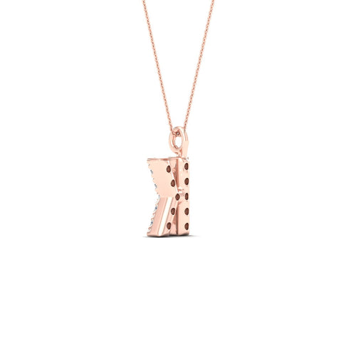 "K" Initial Lab Grown Fashion Pendant