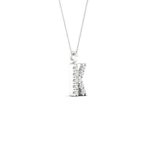 "K" Initial Lab Grown Fashion Pendant