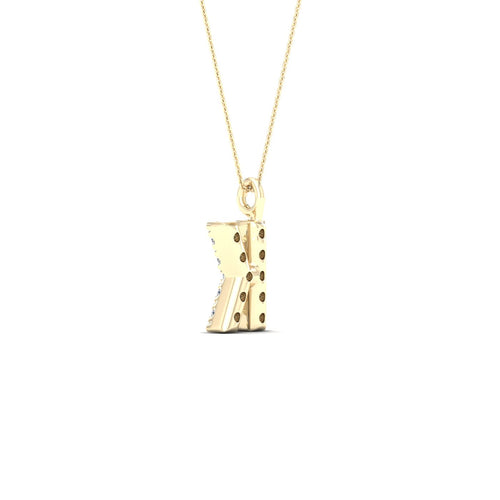 "K" Initial Lab Grown Fashion Pendant