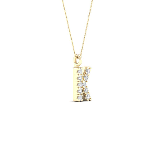 "K" Initial Lab Grown Fashion Pendant
