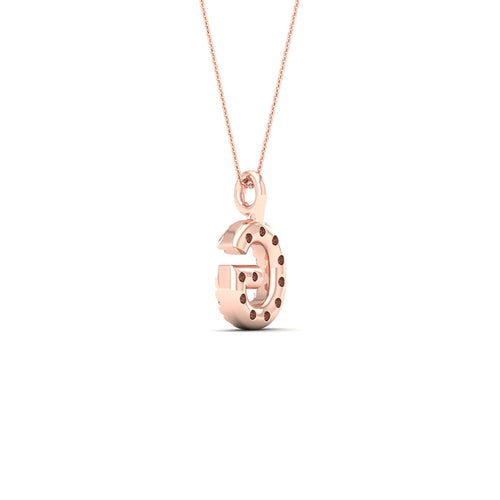 "G" Initial Lab Grown Fashion Pendant