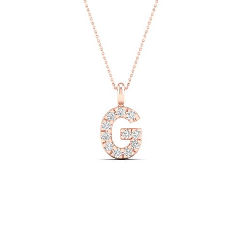 "G" Initial Lab Grown Fashion Pendant
