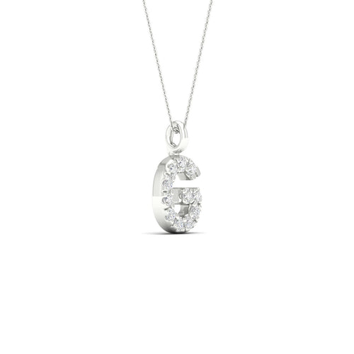 "G" Initial Lab Grown Fashion Pendant