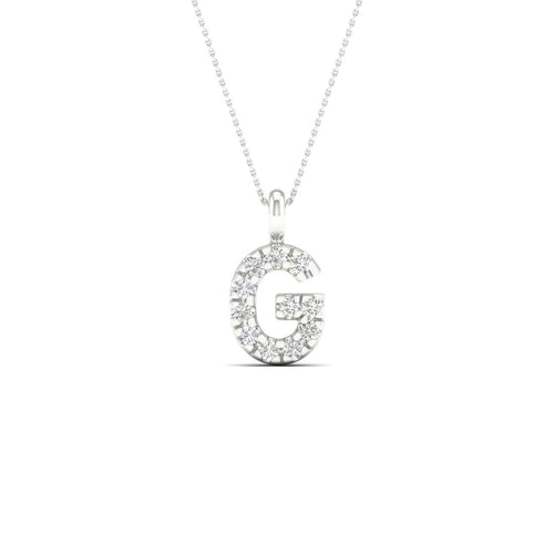"G" Initial Lab Grown Fashion Pendant