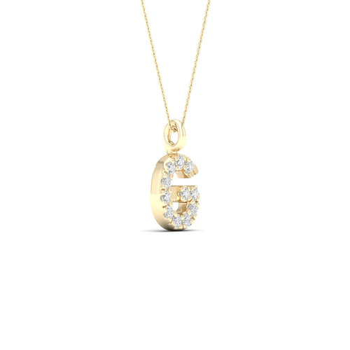 "G" Initial Lab Grown Fashion Pendant
