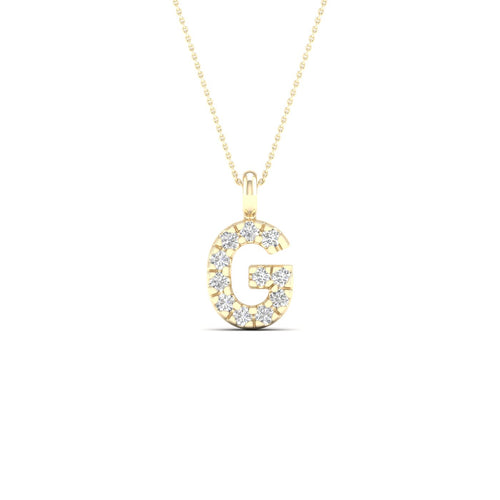 "G" Initial Lab Grown Fashion Pendant
