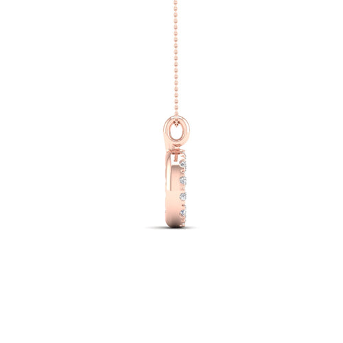 "C" Initial Lab Grown Fashion Pendant