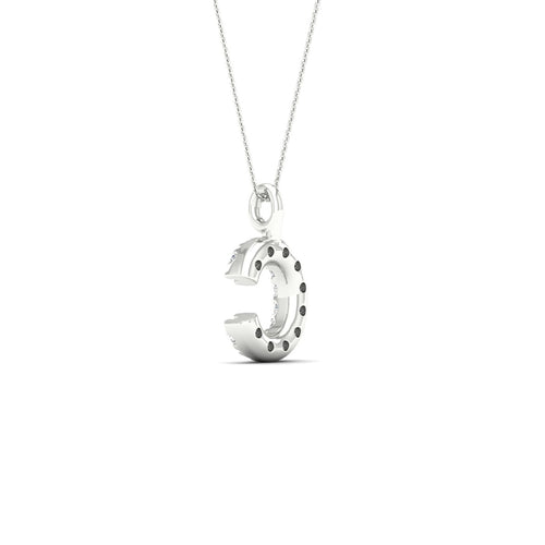 "C" Initial Lab Grown Fashion Pendant