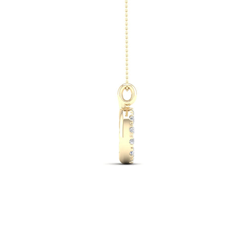 "C" Initial Lab Grown Fashion Pendant