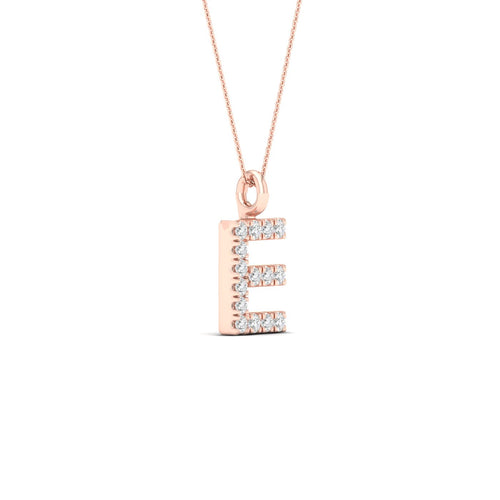"E" Initial Lab Grown Fashion Pendant