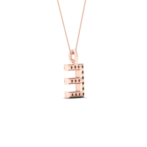 "E" Initial Lab Grown Fashion Pendant