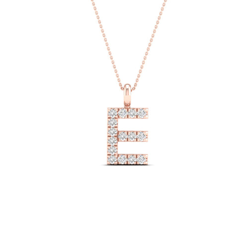 "E" Initial Lab Grown Fashion Pendant