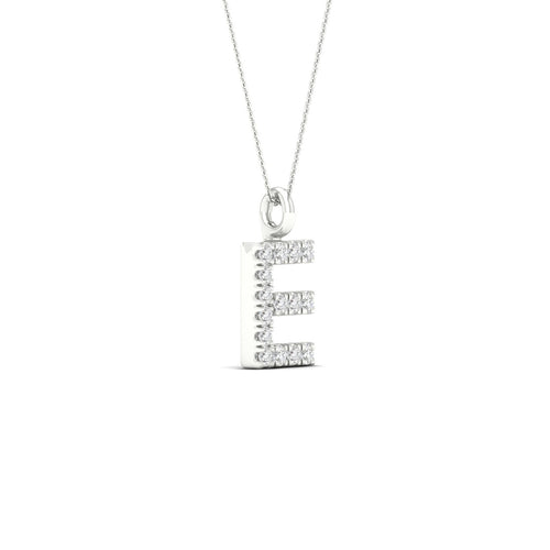 "E" Initial Lab Grown Fashion Pendant