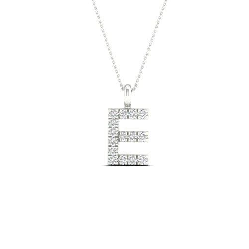 "E" Initial Lab Grown Fashion Pendant