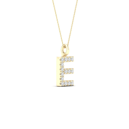"E" Initial Lab Grown Fashion Pendant