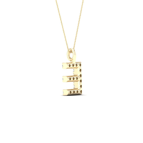 "E" Initial Lab Grown Fashion Pendant