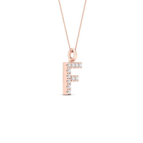 "F" Initial Lab Grown Fashion Pendant