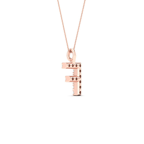 "F" Initial Lab Grown Fashion Pendant