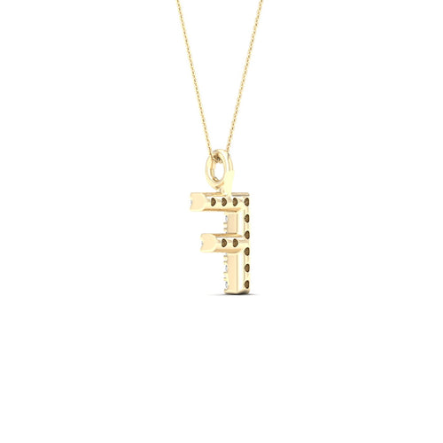 "F" Initial Lab Grown Fashion Pendant