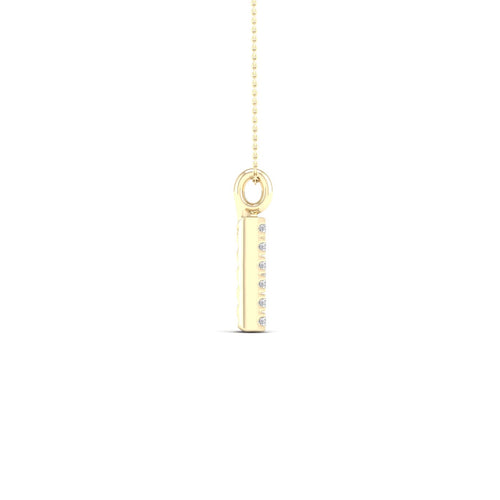"F" Initial Lab Grown Fashion Pendant