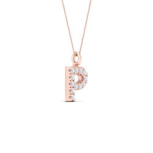 "P" Initial Lab Grown Fashion Pendant