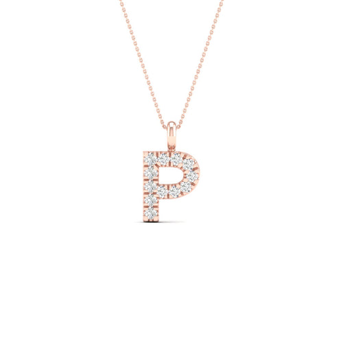 "P" Initial Lab Grown Fashion Pendant