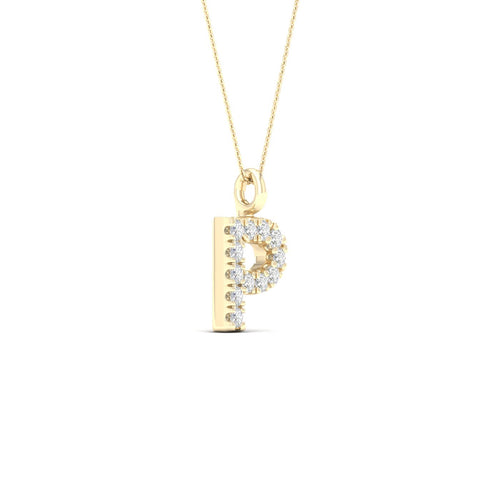 "P" Initial Lab Grown Fashion Pendant