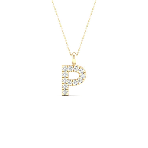 "P" Initial Lab Grown Fashion Pendant