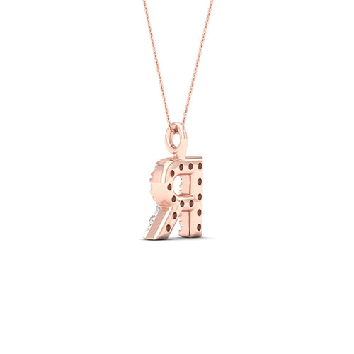 "R" Initial Lab Grown Fashion Pendant