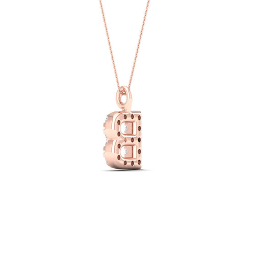 "B" Initial Lab Grown Fashion Pendant