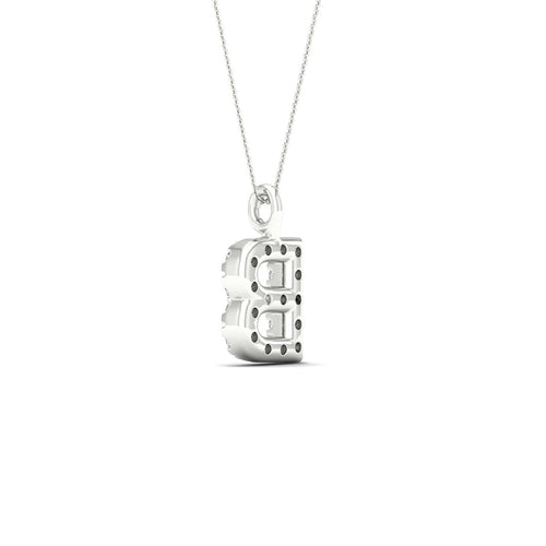 "B" Initial Lab Grown Fashion Pendant