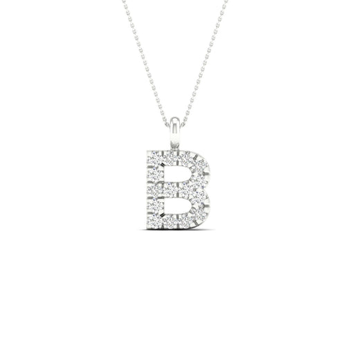 "B" Initial Lab Grown Fashion Pendant