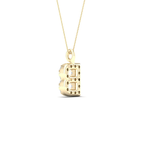 "B" Initial Lab Grown Fashion Pendant