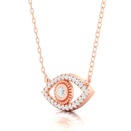 1/5 Ctw Evil Eye Miligrain Fashion Pendant