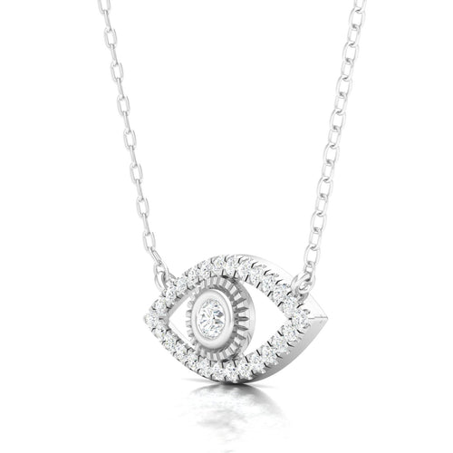 1/5 Ctw Evil Eye Miligrain Fashion Pendant
