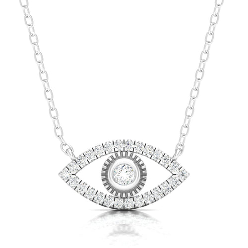 1/5 Ctw Evil Eye Miligrain Fashion Pendant