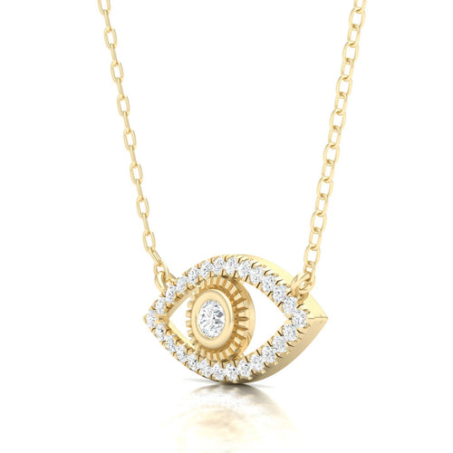 1/5 Ctw Evil Eye Miligrain Fashion Pendant