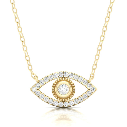 1/5 Ctw Evil Eye Miligrain Fashion Pendant
