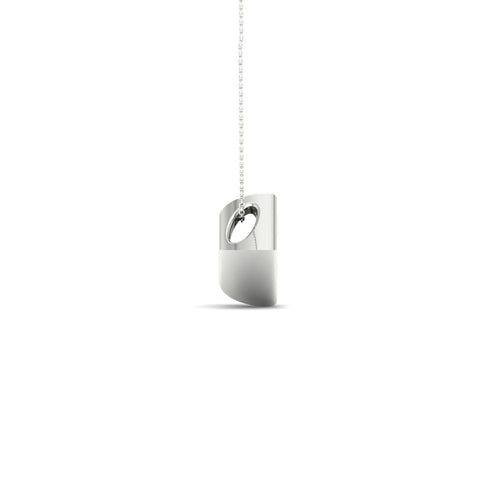 1 ctw Princess Bezel Set Solitaire Lab Grown Pendant