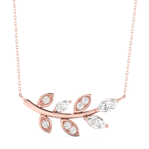 1/3 Ctw Leaf Lab Grown Fashion Pendant