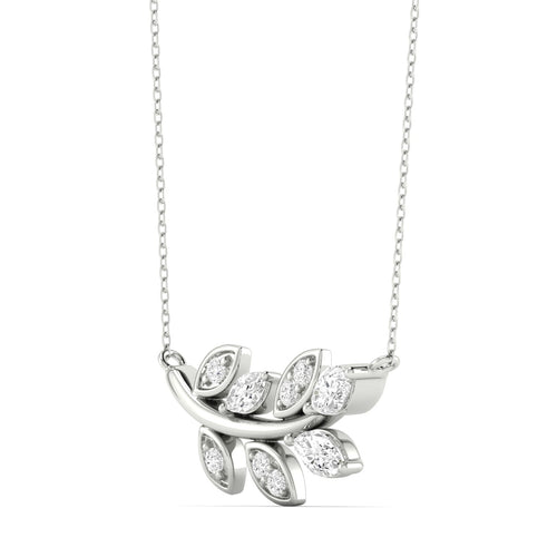 1/3 Ctw Leaf Lab Grown Fashion Pendant