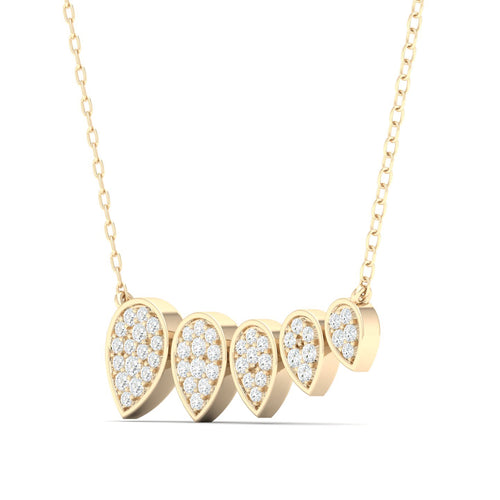 1/5 Ctw Graduating Pear Shape Lab Grown Fashion Pendant