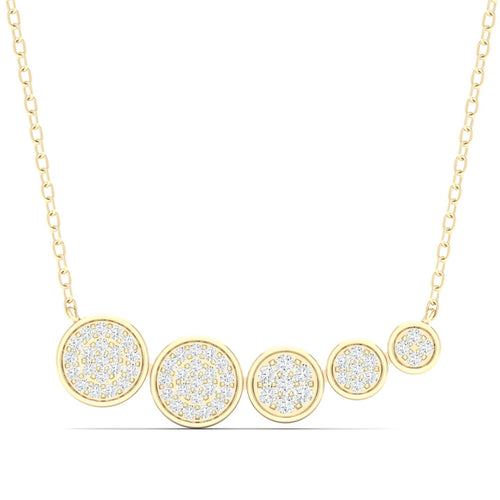 1/5 Ctw Graduating Round Shape Lab Grown Fashion Pendant