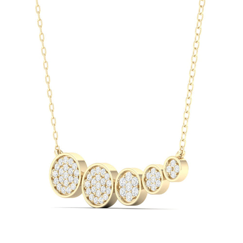 1/5 Ctw Graduating Round Shape Lab Grown Fashion Pendant