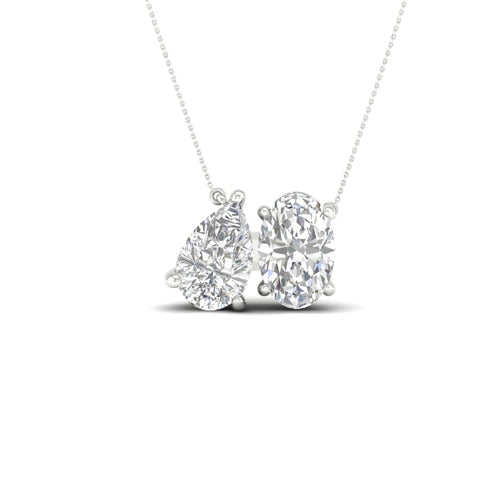2 ctw Pear Oval Noi Lab Grown Pendant